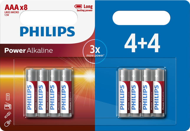 Philips AAA Batterijen - 8 stuks